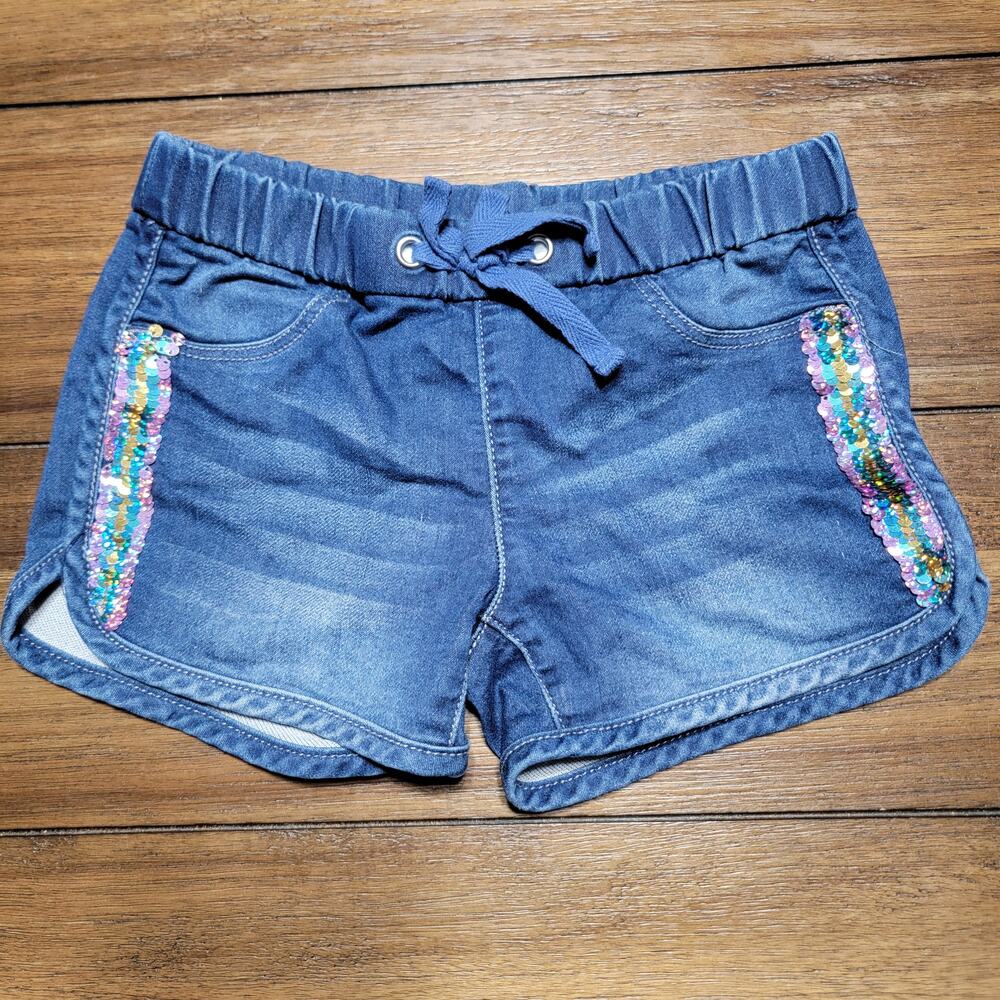 Member's Mark Girls Knit Denim Shorts w/ Flip Sequin Sides - Size 4/5